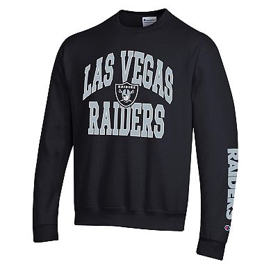 Men's Champion Black Las Vegas Raiders Powerblend Fleece Sweatshirt