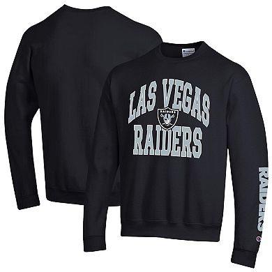 Men's Champion Black Las Vegas Raiders Powerblend Fleece Sweatshirt
