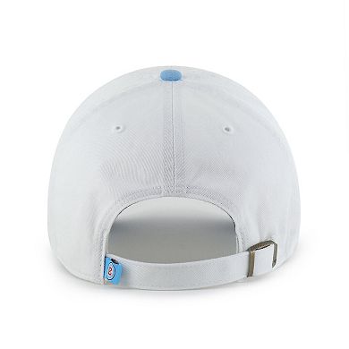 Men's '47 White/Light Blue Chicago Fire Two-Tone Clean Up Adjustable Hat