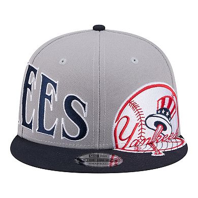 Men's New Era Gray/Navy New York Yankees Stretched Two-Tone 9FIFTY Adjustable Hat
