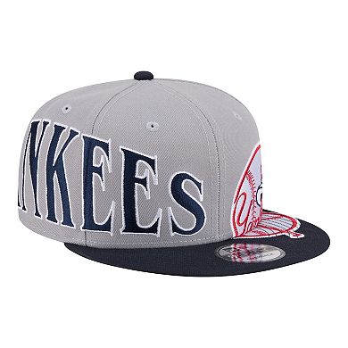 Men's New Era Gray/Navy New York Yankees Stretched Two-Tone 9FIFTY Adjustable Hat