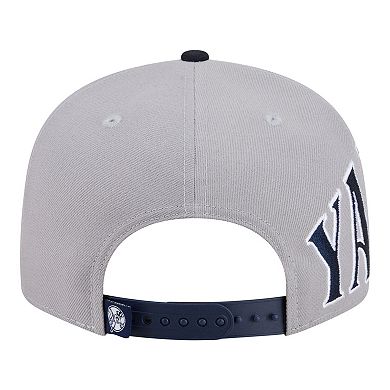 Men's New Era Gray/Navy New York Yankees Stretched Two-Tone 9FIFTY Adjustable Hat