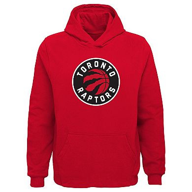 Youth Outerstuff Red Toronto Raptors Primary Logo Pullover Hoodie