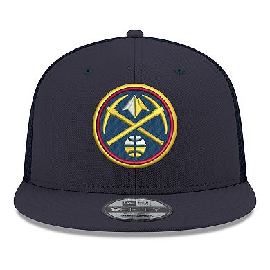 Men's New Era Navy Denver Nuggets Core Logo Meshback 9FIFTY Snapback Hat