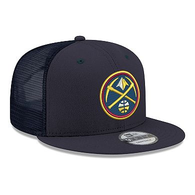 Men's New Era Navy Denver Nuggets Core Logo Meshback 9FIFTY Snapback Hat