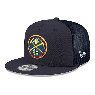 Men's New Era Navy Denver Nuggets Core Logo Meshback 9FIFTY Snapback Hat