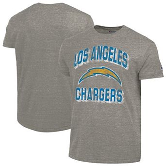 Men's Champion Heather Charcoal Los Angeles Chargers Ultimate Tri-Blend T-Shirt