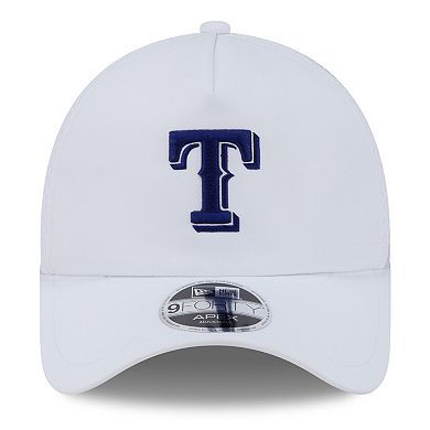 Men's New Era White Texas Rangers 2026 Batting Practice Apex 9FORTY Adjustable Trucker Hat