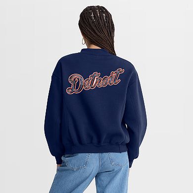 Women's Fanatics Navy Detroit Tigers Oversized Rage Against Full-Zip Jacket