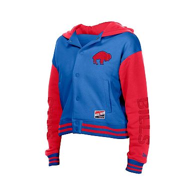 Women's New Era Royal Buffalo Bills Throwback Full-Snap Hooded Jacket