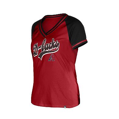 Women's New Era Red Arizona Diamondbacks Gameday V-Neck T-Shirt