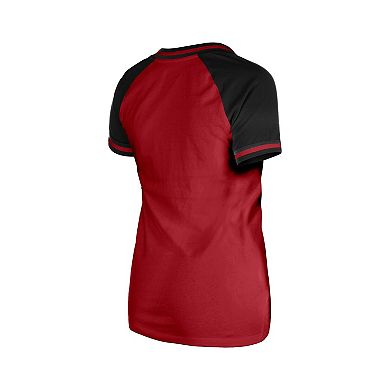 Women's New Era Red Arizona Diamondbacks Gameday V-Neck T-Shirt
