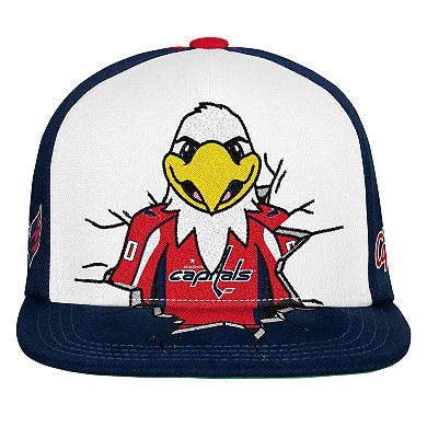 Youth Mitchell & Ness Navy Washington Capitals Mascot Snapback Hat