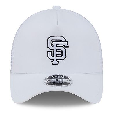 Men's New Era White San Francisco Giants 2026 Batting Practice Apex 9FORTY Adjustable Trucker Hat