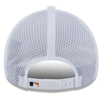 Men's New Era White San Francisco Giants 2026 Batting Practice Apex 9FORTY Adjustable Trucker Hat