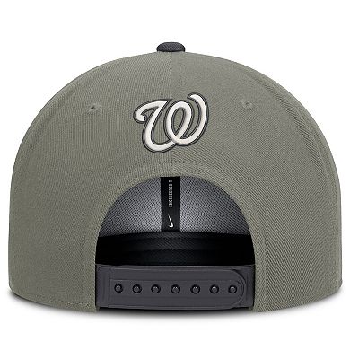 Men's Nike Olive Washington Nationals Pro Dri-FIT Snapback Hat