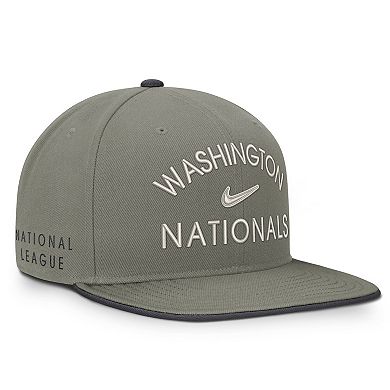Men's Nike Olive Washington Nationals Pro Dri-FIT Snapback Hat