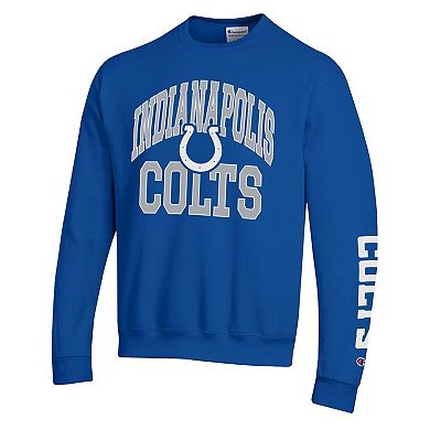 Men's Champion Royal Indianapolis Colts Powerblend Fleece Sweatshirt