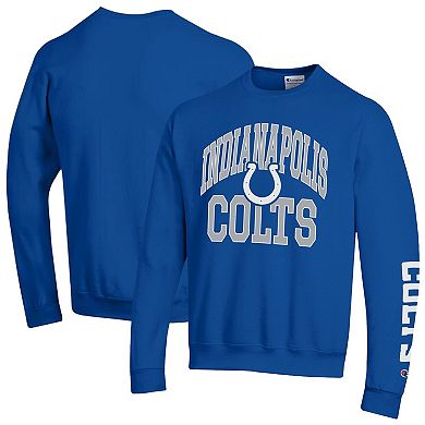 Men's Champion Royal Indianapolis Colts Powerblend Fleece Sweatshirt