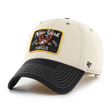 Men's '47 Natural/Black New York Yankees Keepsake Collection Clean Up Adjustable Hat