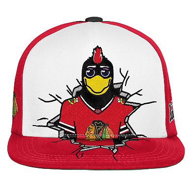 Youth Mitchell & Ness Red Chicago Blackhawks Mascot Snapback Hat