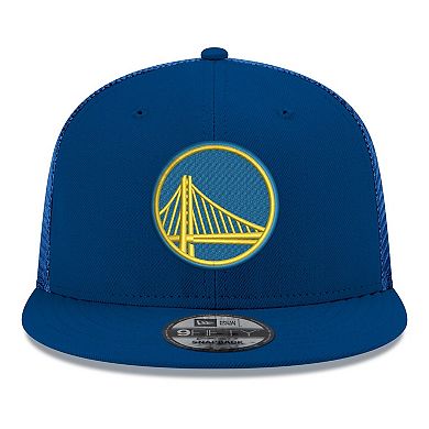 Men's New Era Royal Golden State Warriors Core Logo Meshback 9FIFTY Snapback Hat