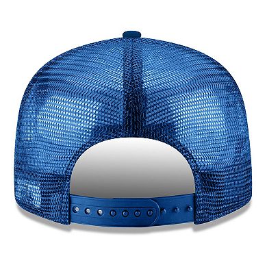 Men's New Era Royal Golden State Warriors Core Logo Meshback 9FIFTY Snapback Hat