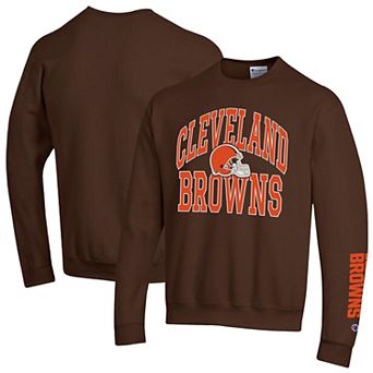 Men's Champion Brown Cleveland Browns Powerblend Fleece Sweatshirt