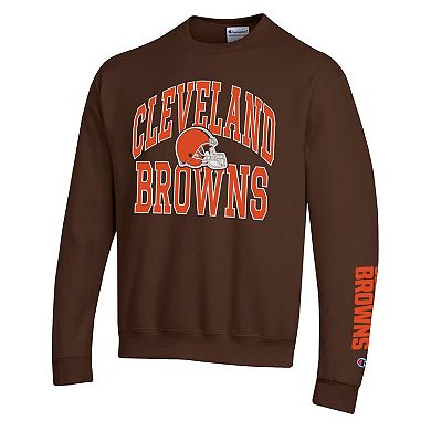 Men's Champion Brown Cleveland Browns Powerblend Fleece Sweatshirt