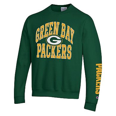 Men's Champion Green Green Bay Packers Powerblend Fleece Sweatshirt