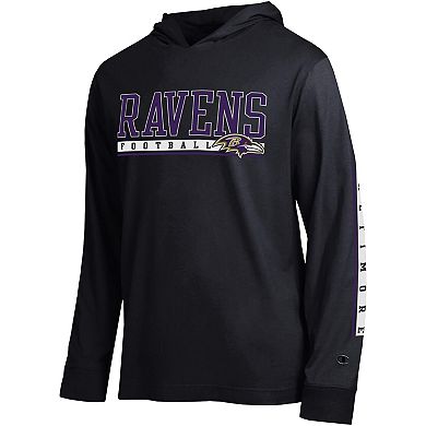 Men's Champion Black Baltimore Ravens All Star Hooded T-Shirt