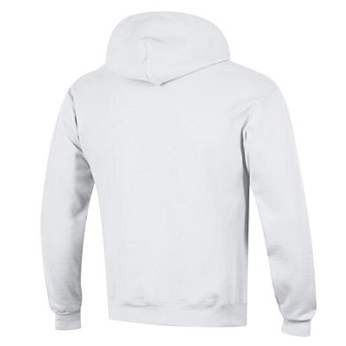 Men's Champion White New York Giants Powerblend Arch over Logo Hoodie