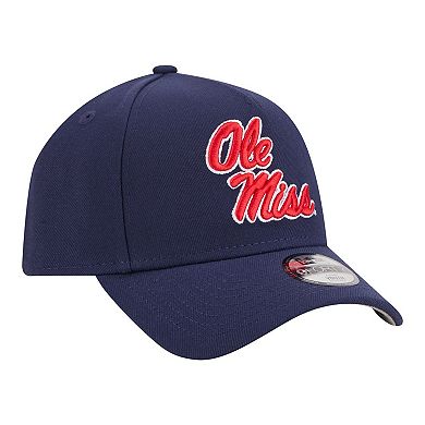 Youth New Era Navy Ole Miss Rebels 9FORTY A-Frame Adjustable Hat