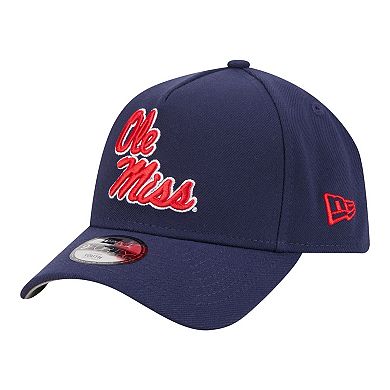 Youth New Era Navy Ole Miss Rebels 9FORTY A-Frame Adjustable Hat