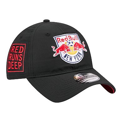 Men's New Era Black New York Red Bulls 2026 Jersey Hook 9TWENTY Adjustable Hat