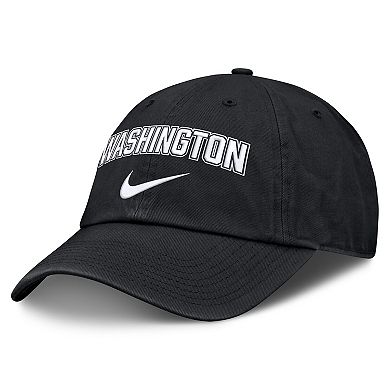 Men's Nike Black Washington Nationals Primetime Club Adjustable Hat