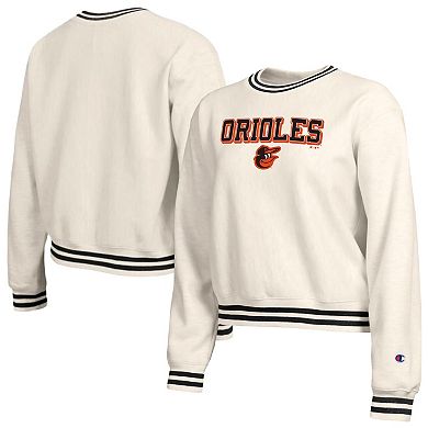Women's Champion Cream Baltimore Orioles Reverse Weave Sweatshirt
