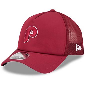 Men's New Era Maroon Philadelphia Phillies 2026 Batting Practice Alternate Apex 9FORTY Adjustable Hat