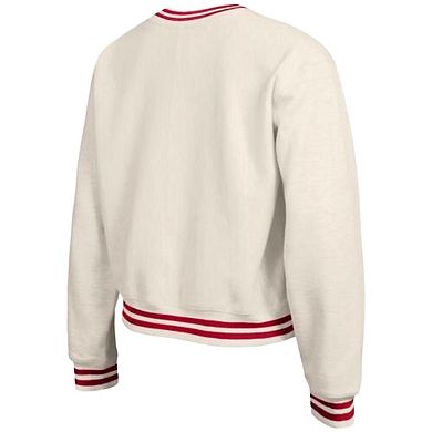 Women's Champion Cream Cincinnati Reds Reverse Weave Sweatshirt