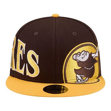 Men's New Era Brown/Gold San Diego Padres Stretched Two-Tone 9FIFTY Adjustable Hat