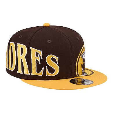 Men's New Era Brown/Gold San Diego Padres Stretched Two-Tone 9FIFTY Adjustable Hat