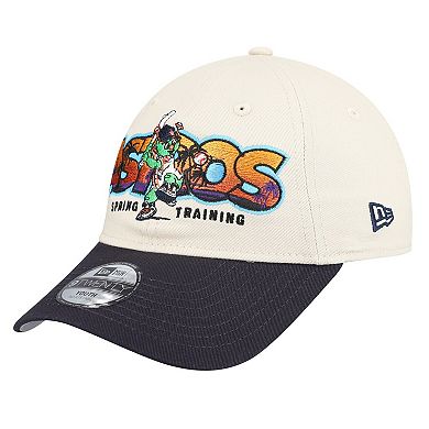 Youth New Era Stone/Navy Houston Astros 2026 Spring Training Fan Pack Batter 9TWENTY Adjustable Hat