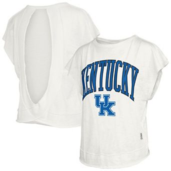 Women's Pressbox Cream Kentucky Wildcats Nelson Movement Open Back Slub T-Shirt