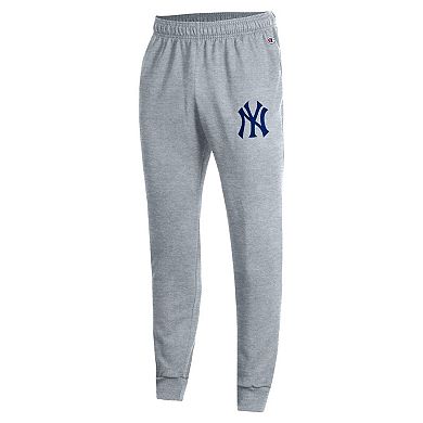 Men's Champion Heather Gray New York Yankees Powerblend Joggers