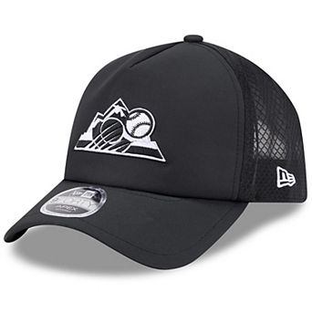 Men's New Era Black Colorado Rockies 2026 Batting Practice Alternate Apex 9FORTY Adjustable Hat