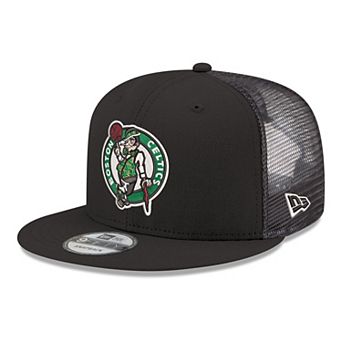 Men's New Era Black Boston Celtics Core Logo Meshback 9FIFTY Snapback Hat