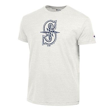 Men's Champion Heather White Seattle Mariners Tri-Blend T-Shirt
