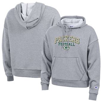 Women's Champion Gray Green Bay Packers Triumph Tri-Blend Hoodie
