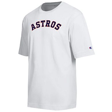 Men's Champion White Houston Astros All Star Arched Chenille Wordmark T-Shirt
