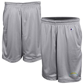 Men's Champion Gray Los Angeles Chargers Classic Mesh Shorts